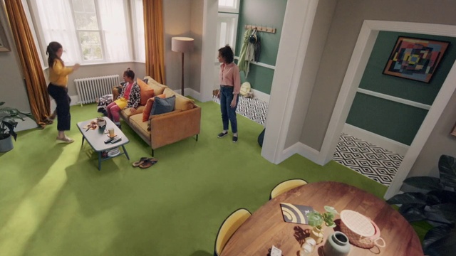 Video Reference: Furniture, Picture frame, Comfort, Interior design, Building, Table, Floor, Door, Flooring, Leisure