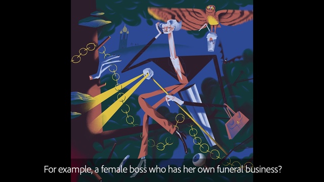 Video Reference: Art, Electric blue, Painting, Font, Event, Visual arts, Graphics, Pattern, Fictional character, Plant