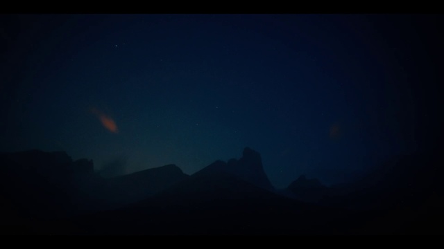 Video Reference: Atmosphere, Sky, Cloud, Natural landscape, Horizon, Landscape, Tints and shades, Mountain, Electric blue, Star