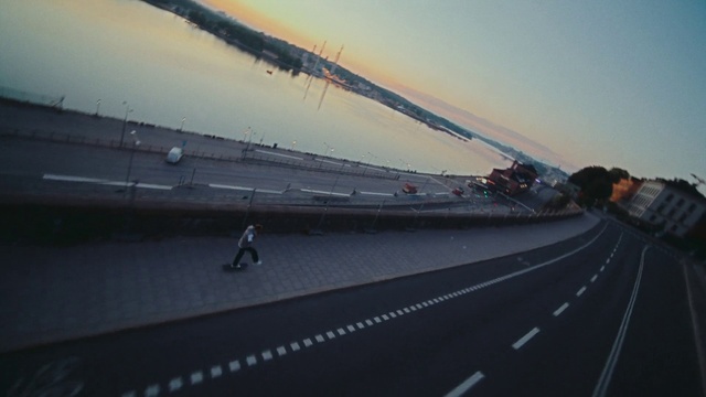 Video Reference: Sky, Water, Cloud, Road surface, Asphalt, Dusk, Sunrise, Horizon, Sunset, Landscape