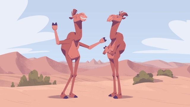 Video Reference: Ecoregion, Sky, Vertebrate, Cartoon, Nature, Natural environment, Happy, Mammal, Organism, Gesture