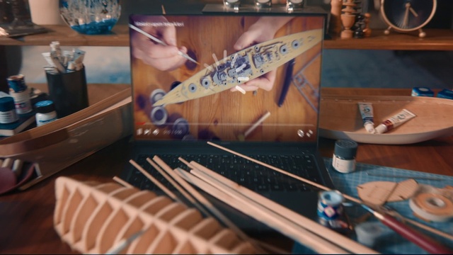 Video Reference: Wood, Font, Engineering, Fish, Shark, Aviation, Electric blue, Art, Wing, Automotive design