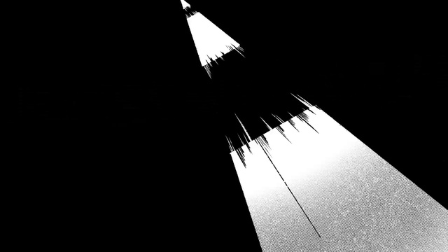 Video Reference: Triangle, Font, Tints and shades, Parallel, Darkness, Building, Rectangle, Skyscraper, Monochrome photography, Midnight