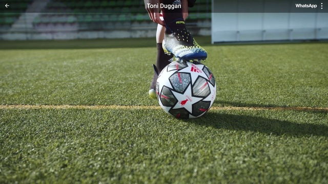 Video Reference: Sports equipment, Sports gear, Football, Soccer, Ball, Player, Flooring, Grass, Football equipment, Football player