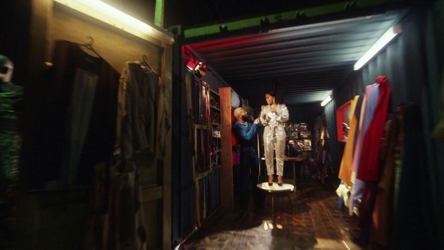 Video Reference: Fashion design, Entertainment, Event, Art, Darkness, Visual arts, Night, Room, Curtain, Tourist attraction