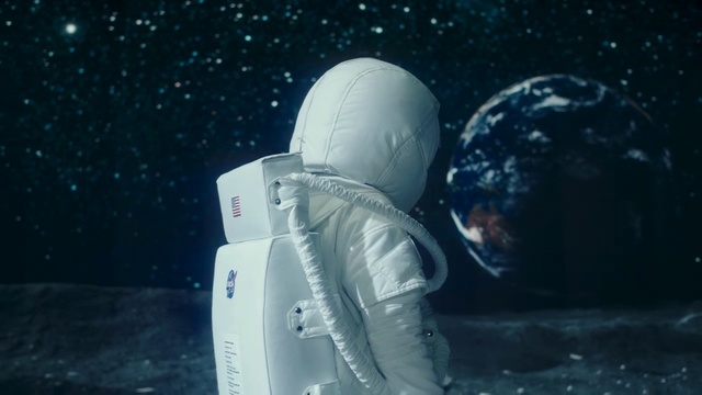 Video Reference: World, Astronaut, Sky, Astronomical object, Science, Space, Electric blue, Personal protective equipment, Automotive lighting, Event