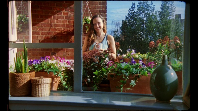Video Reference: Flower, Plant, Smile, Flowerpot, Window, Houseplant, Building, House, Wood, Landscape