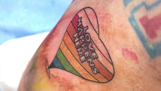 Video Reference: Joint, Skin, Shoulder, Temporary tattoo, Finger, Font, Tattoo, Art, Tints and shades, Thumb