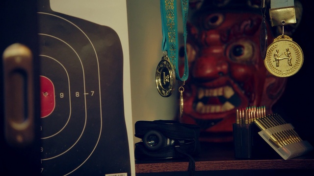 Video Reference: Wood, Art, Font, Games, Space, Audio equipment, Visual arts, Recreation, Machine, Room