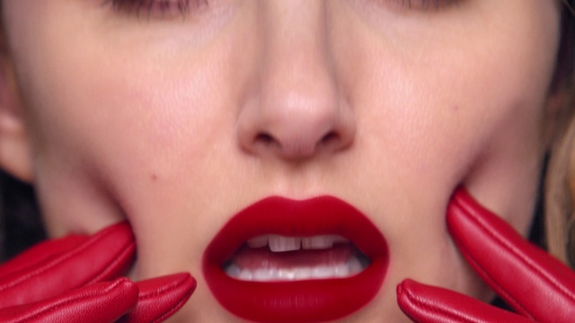 Video Reference: Nose, Cheek, Skin, Lip, Mouth, Eyebrow, Photograph, Eyelash, Facial expression, Lipstick