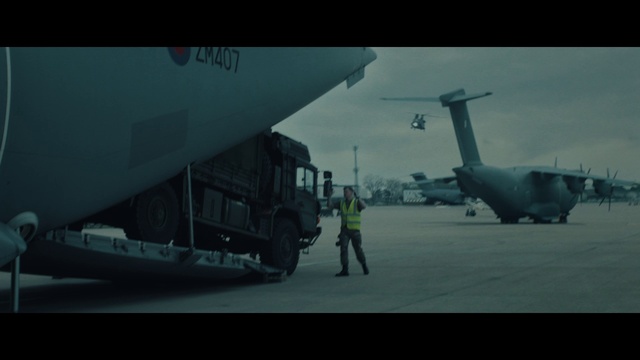 Video Reference: Vehicle, Military helicopter, Aircraft, Tire, Gesture, Rotorcraft, Helicopter, Airplane, Aerospace manufacturer, Sky