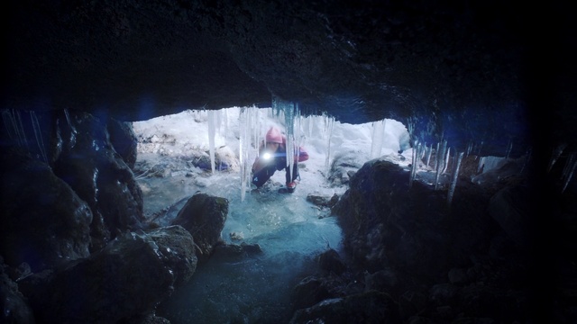 Video Reference: Water, Glacier cave, Sky, Coastal and oceanic landforms, World, Cave, Ice cave, Sea cave, Formation, Darkness