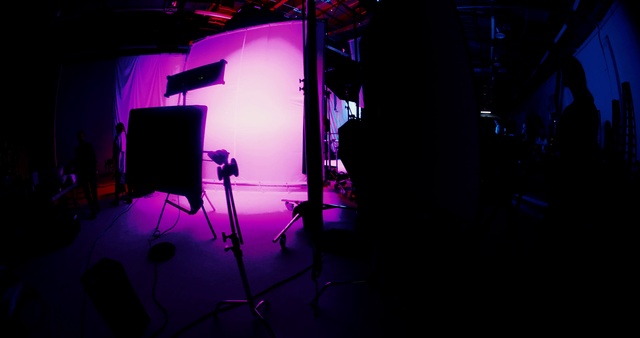 Video Reference: Purple, Tripod, Entertainment, Music, Musical instrument accessory, Magenta, Television studio, Musician, Microphone stand, Visual effect lighting
