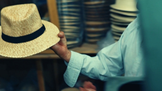 Video Reference: Fedora, Hat, Human, Sleeve, Gesture, Sombrero, Sun hat, Costume hat, Cap, Wrist