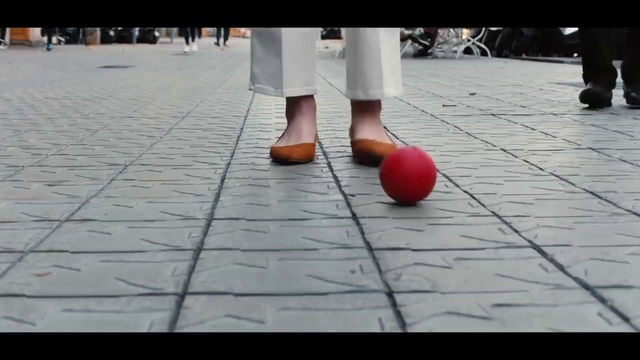 Video Reference: Shoe, Road surface, Asphalt, Flooring, Ball, Line, Wood, Floor, Sidewalk, Human leg