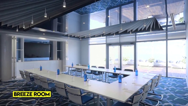 Video Reference: Table, Property, Furniture, Blue, Chair, Architecture, Interior design, Window, Shade, Flooring