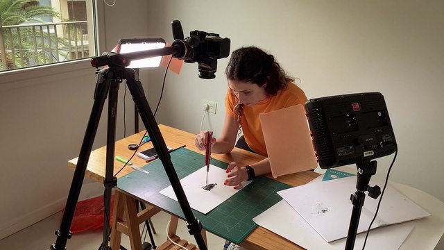 Video Reference: Table, Tripod, Window, Desk, Microphone stand, Office supplies, Electronic instrument, Audio equipment, Electronic device, Office equipment