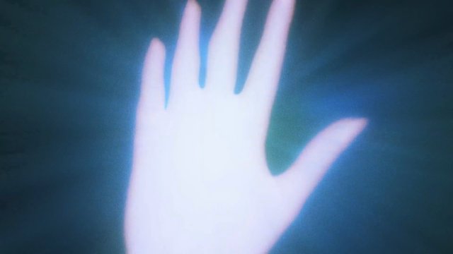 Video Reference: hand, raised hand, close-up, gesture, overexposed, blurred background, dark background, abstract, human hand, out of focus