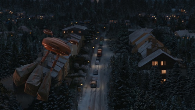 Video Reference: Street light, Building, Nature, Lighting, Snow, Tree, Freezing, Biome, Road surface, Atmospheric phenomenon