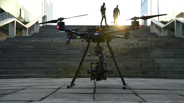 Video Reference: Aviation, Engineering, Machine, Building, Drone, Metal, Window, Aerospace engineering, Rotorcraft, Helicopter rotor