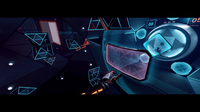 Video Reference: Font, Art, Triangle, Visual effect lighting, Display device, Electric blue, Space, Technology, Automotive design, Fictional character