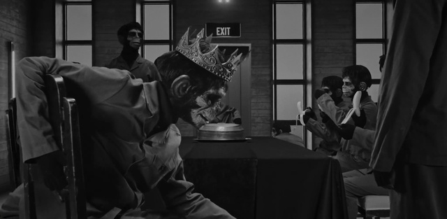 Video Reference: Window, Black, Hat, Black-and-white, Standing, Lighting, Table, Style, Interaction, Fun