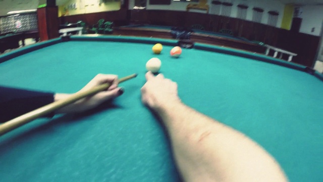 Video Reference: Table, Billiard table, Baize, Furniture, Billiard room, Sports equipment, Photograph, Pool, Recreation room, Ball