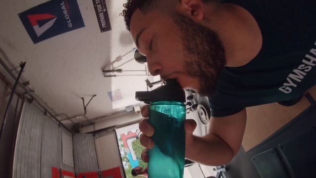 Video Reference: Cool, Beard, T-shirt, Audio equipment, Fun, Eyewear, Eyelash, Elbow, Wrist, Water bottle