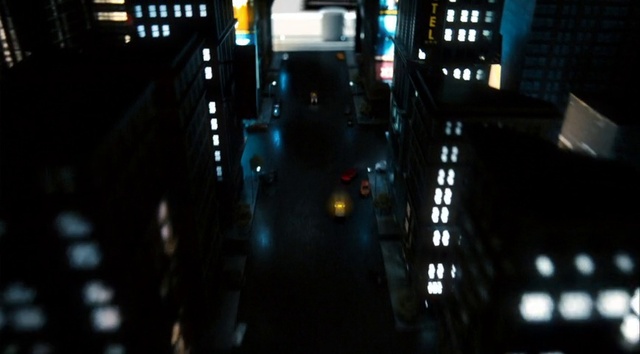 Video Reference: Building, Automotive lighting, Electricity, Glass, City, Midnight, Darkness, Metal, Electric blue, Symmetry