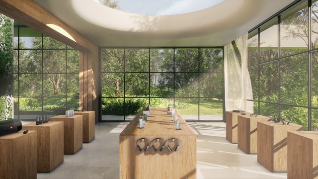 Video Reference: Property, Plant, Building, Shade, Table, Wood, Interior design, Lighting, Window, Tree