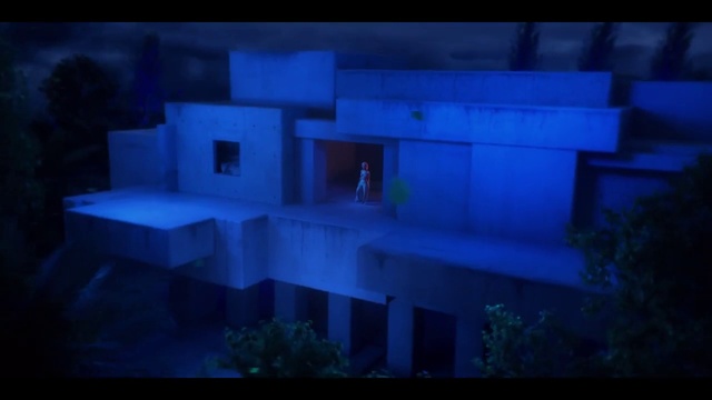 Video Reference: Blue, Azure, World, House, Rectangle, Electric blue, Facade, Space, Urban design, Darkness