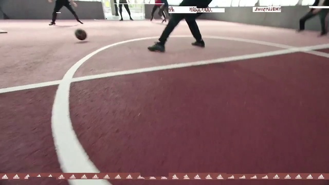 Video Reference: Photograph, White, Black, Flooring, Line, Asphalt, Floor, Red, Sports equipment, Font