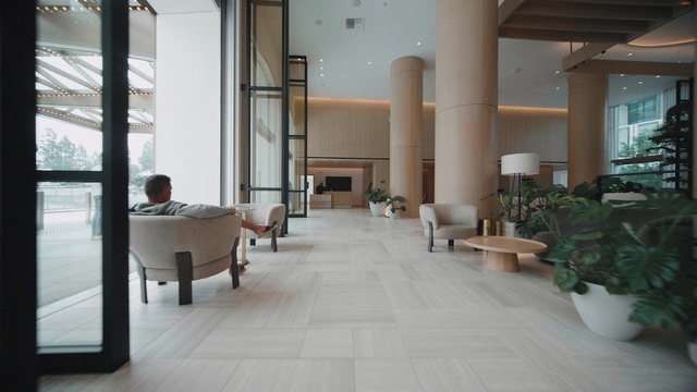 Video Reference: Furniture, Plant, Property, Comfort, Houseplant, Flowerpot, Interior design, Flooring, Floor, Wall