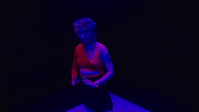 Video Reference: Purple, Flash photography, Violet, Entertainment, Performing arts, Choreography, Magenta, Electric blue, Event, Fashion design