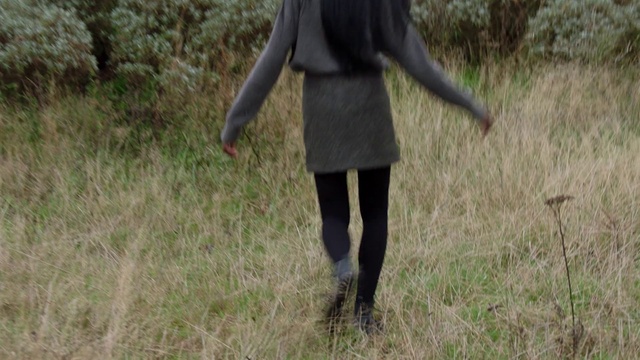 Video Reference: Outerwear, Plant, Sleeve, Gesture, Waist, Grass, Grassland, Knee, Blazer, Thigh