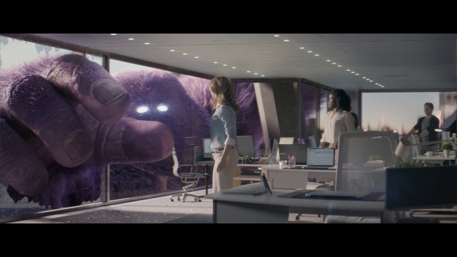 Video Reference: Purple, Automotive design, Display device, Space, Art, Event, Luxury vehicle, Machine, Room, Multimedia