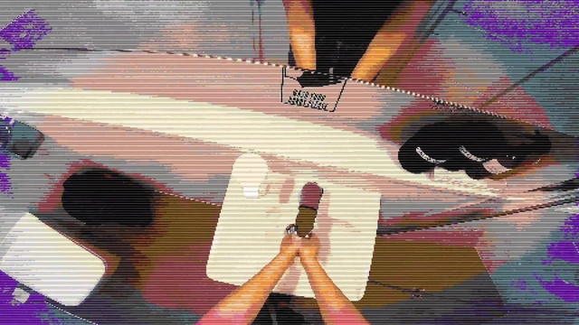 Video Reference: Mouth, Art, Gesture, Pink, Font, Cool, Line, Wall, Red, Paint