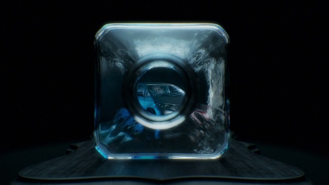 Video Reference: Automotive lighting, Fluid, Rectangle, Gas, Electric blue, Transparent material, Auto part, Plastic, Headlamp, Glass