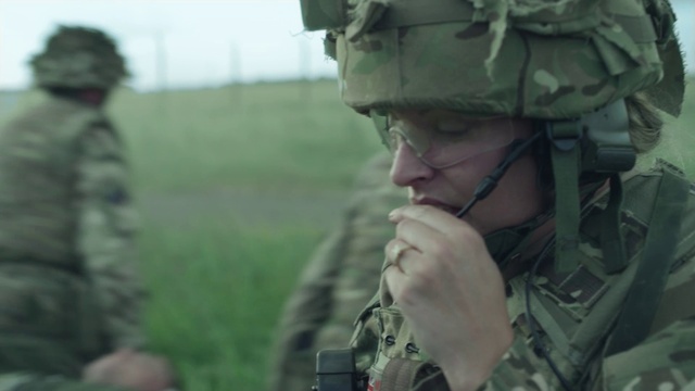 Video Reference: Military camouflage, Camouflage, Marines, Military uniform, Military person, Squad, Gesture, Helmet, Non-commissioned officer, Military officer