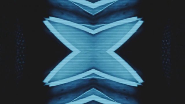 Video Reference: abstract, geometric, blue, mirrored, symmetry, futuristic, glowing, digital, pattern, texture, dark, graphic, design, tech, background