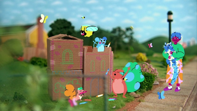 Video Reference: Cloud, Plant, Sky, Grass, Biome, Pink, Tree, Art, Natural landscape, Adaptation