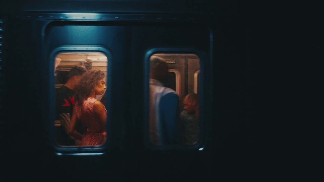 Video Reference: Train, Automotive lighting, Art, Gas, Public transport, Tints and shades, Glass, Electric blue, Space, Display device