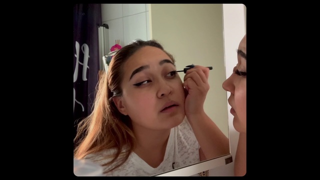 Video Reference: Forehead, Nose, Skin, Lip, Lipstick, Eyebrow, Eyelash, Mouth, Ear, Flash photography