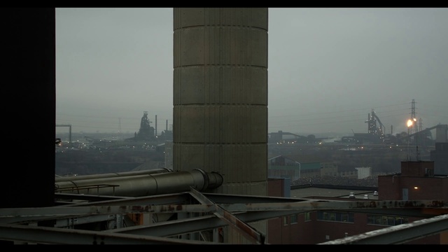 Video Reference: Sky, Building, Tower block, Tower, Chimney, Electricity, Pollution, Gas, Urban design, Composite material