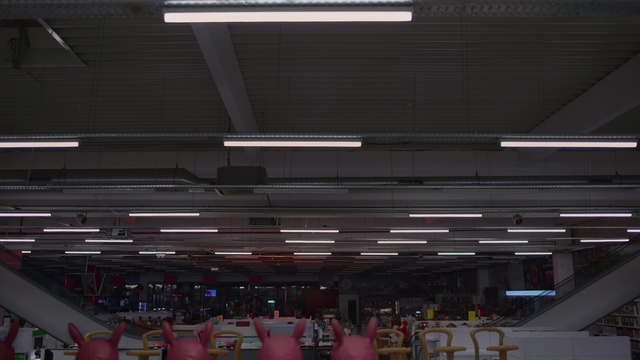 Video Reference: Building, Chair, Field house, Event, Ceiling, Arena, Flooring, Night, Parking, Room