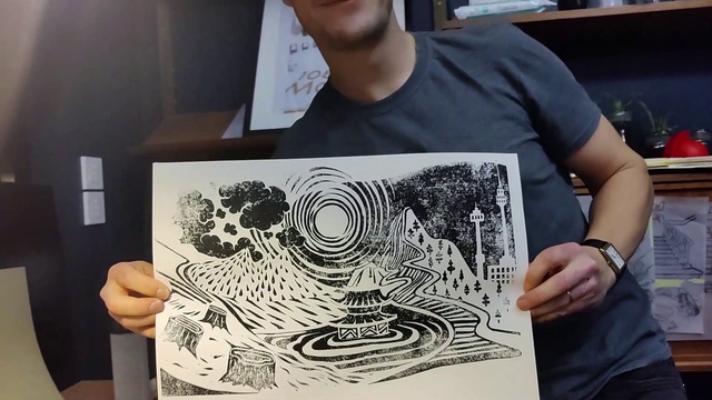 Video Reference: Human, Sleeve, Artist, Gesture, Finger, Art, Cool, T-shirt, Font, Painting