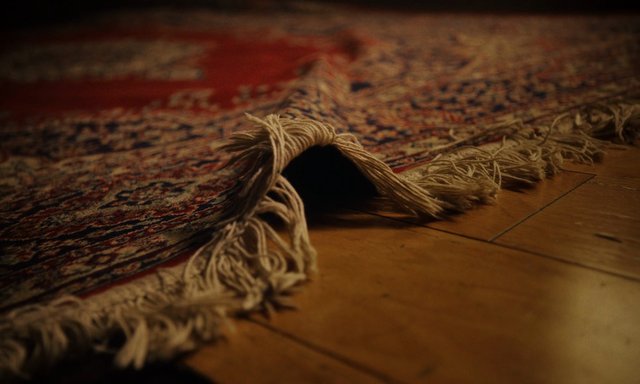 Video Reference: rug, carpet, fringe, tassels, wooden floor, interior, close-up, texture, pattern, home decor, flooring, woven
