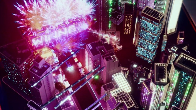 Video Reference: Purple, Light, Building, Skyscraper, Tower, Electricity, Entertainment, Pink, Fun, Music