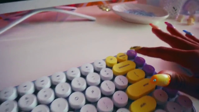 Video Reference: Light, Input device, Finger, Peripheral, Office equipment, Nail, Font, Computer keyboard, Toy block, Thumb