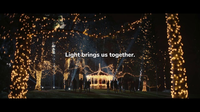 Video Reference: Electricity, Rectangle, Building, City, Font, Event, Midnight, Darkness, Entertainment, Facade